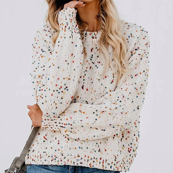 Oversized Confetti Knit Sweater - Picture 5 of 10